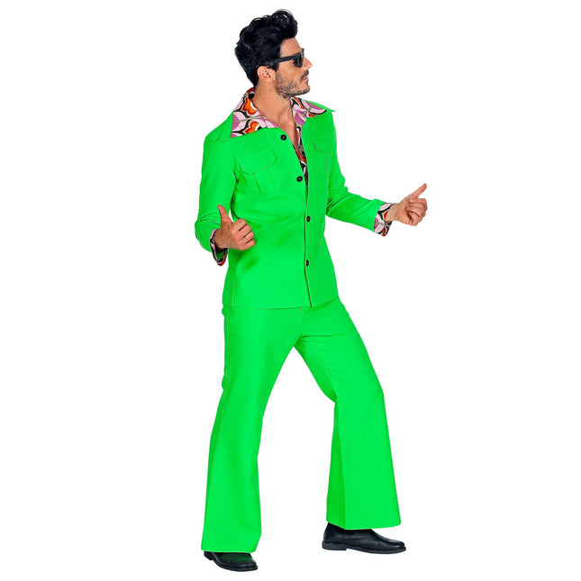 Costume Disco 70S Vert Néon Hommes