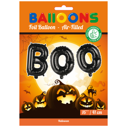 Jeu de lettres pour ballons Boo Black 41cm