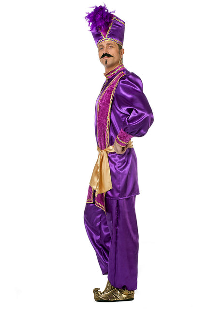 Costume de sultan violet pour homme