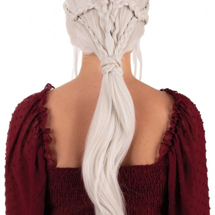 Dainerys Stormborn Perruque longue avec tresses Blonde