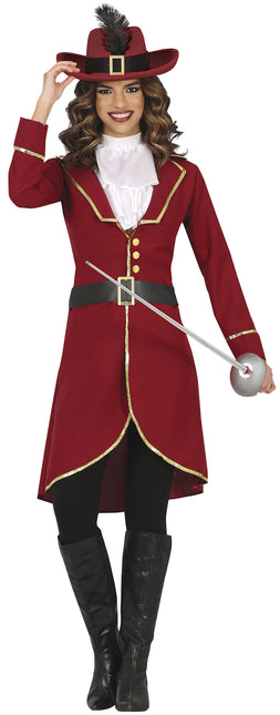 Costume de pirate Rouge Bordeaux Dames