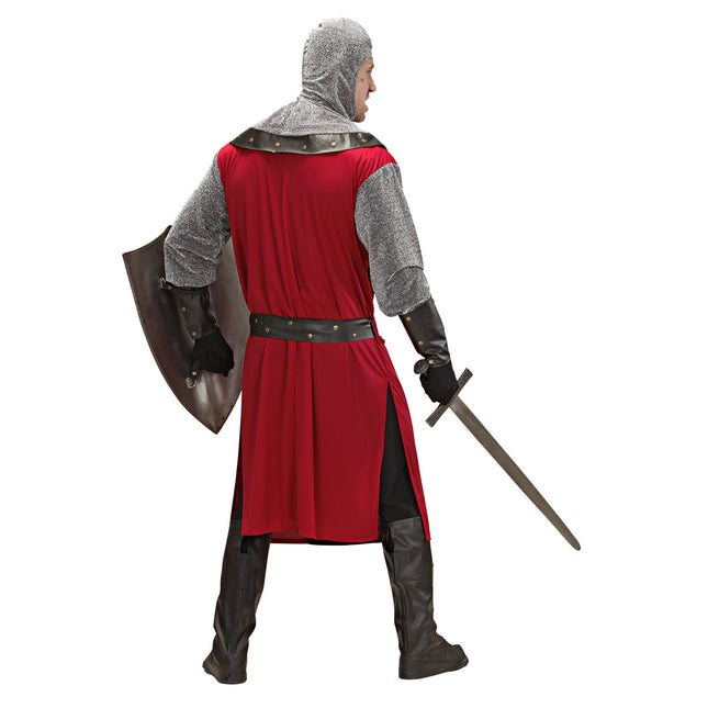 Costume de chevalier Rouge Noir Hommes