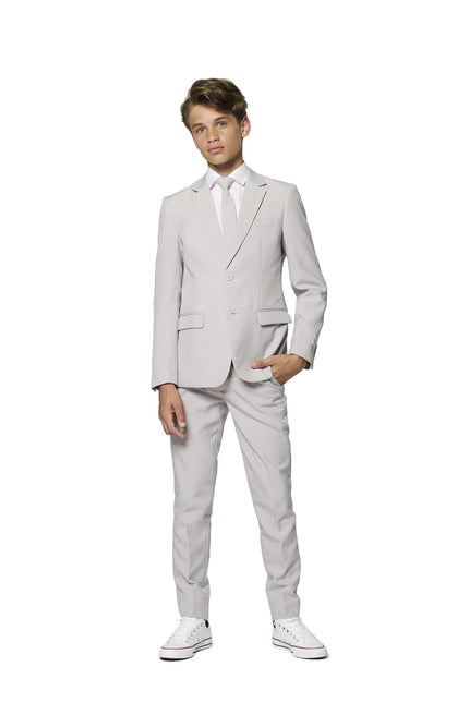 Costume gris Garçon Ado OppoSuits