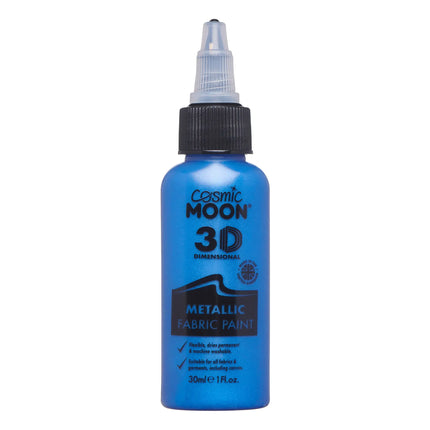 Cosmic Moon Peinture Métallique pour Tissus Bleu 30ml