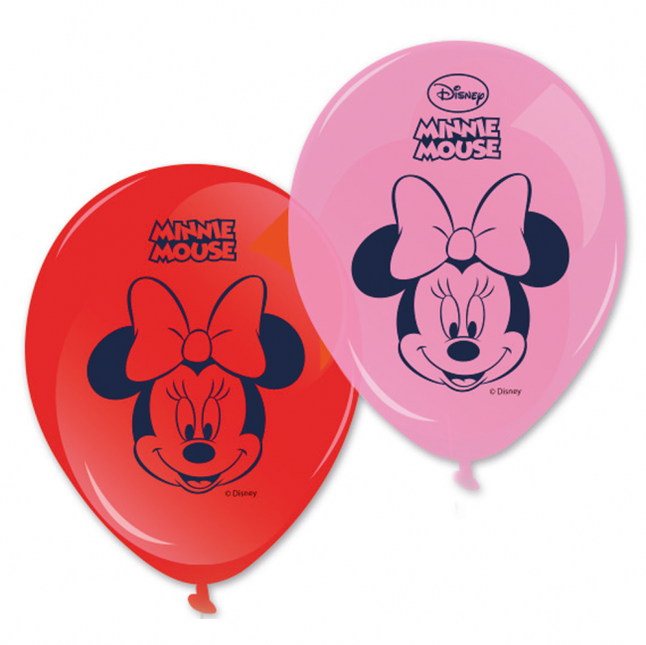 Ballons Minnie Mouse Happy 28cm 8pcs