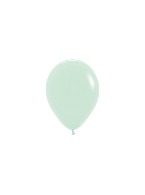 Ballons Pastel Vert Mat 12cm 50pcs