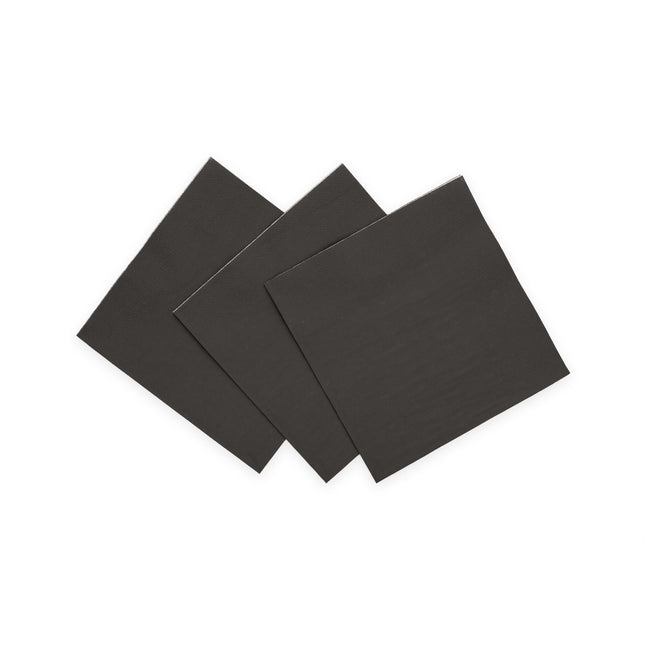 Serviettes de table noires 3 couches 24m 20pcs