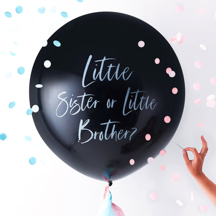 Gender Reveal Balloon Brother Or Sister 60cm