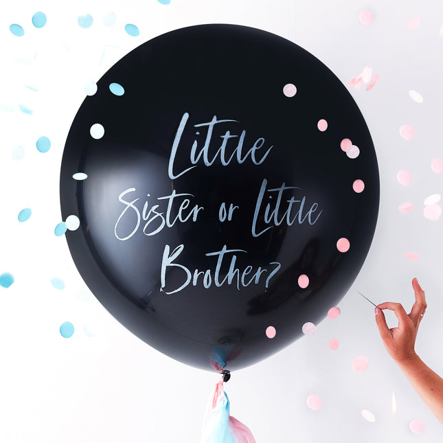 Gender Reveal Balloon Brother Or Sister 60cm