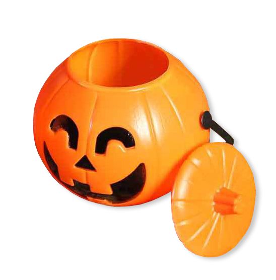 Citrouille d'Halloween avec couvercle 17cm