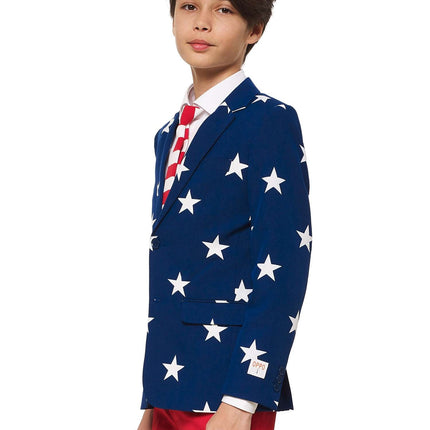 USA Stars Stripes Suit Boy Teen <tc>OppoSuits</tc>