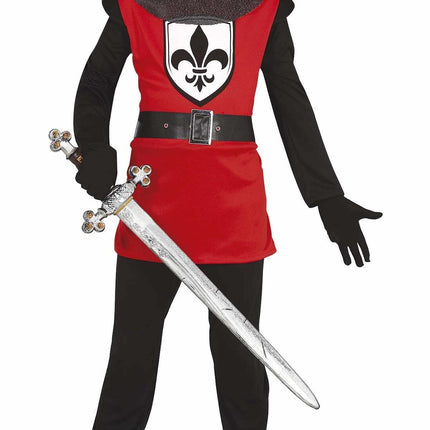 Costume de chevalier garçon rouge