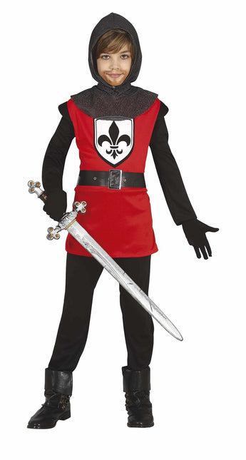 Costume de chevalier garçon rouge