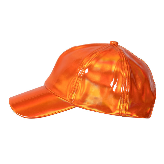 Casquette Orange Holographique Ajustable