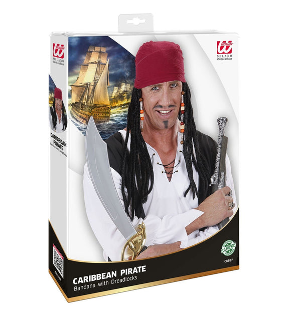 Perruque Pirate Carabic avec Bandana