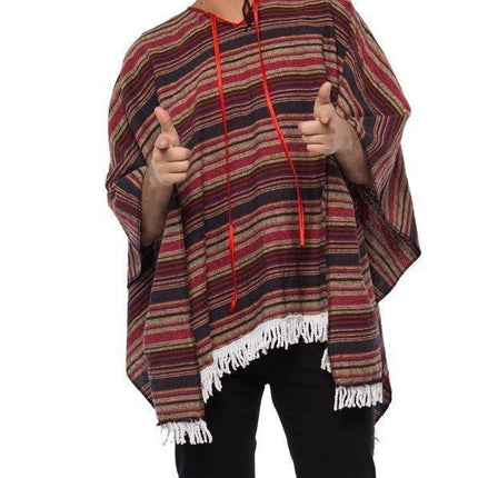 Poncho mexicain tissé