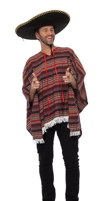 Poncho mexicain tissé