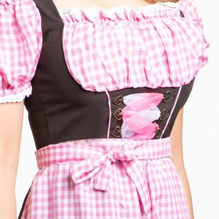 Robe Dirndl Oktoberfest Rose Marron