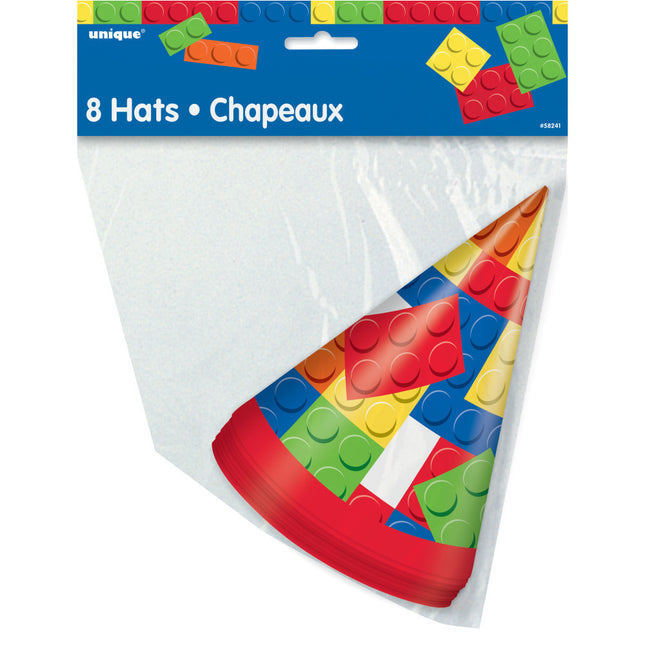 Chapeaux de fête Lego 8pcs