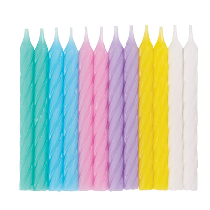 Bougies colorées Pastel 7cm 24pcs