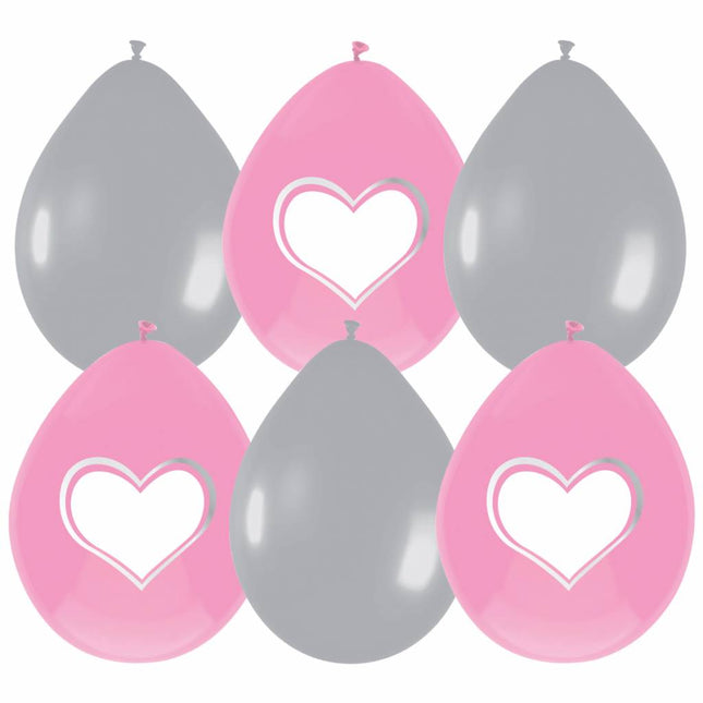 Ballons de naissance Décoration écrivable pour fille 30cm 6pcs