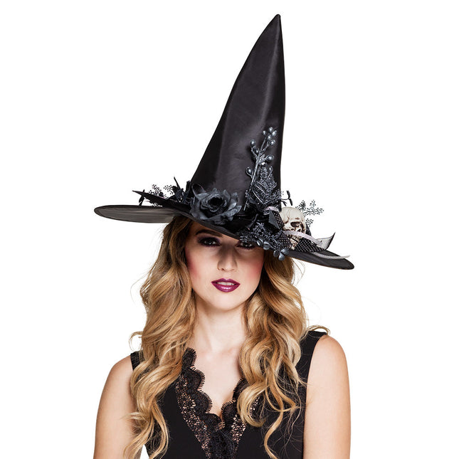 Chapeau de sorcière d'Halloween Crânes