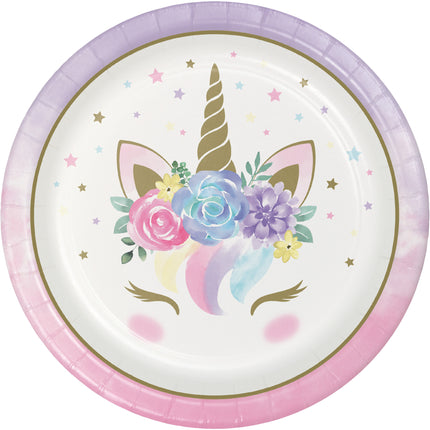 Assiettes Licorne 23cm 8pcs