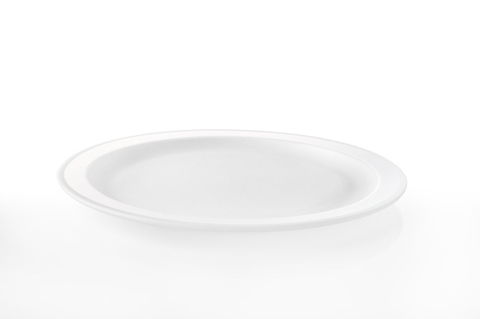 Assiettes blanches réutilisables 27cm 6pcs