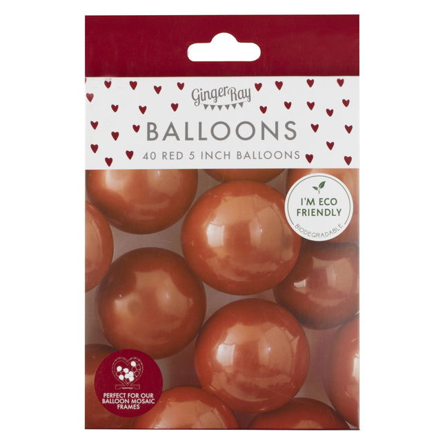 Ballons rouges 12.7cm 5pcs