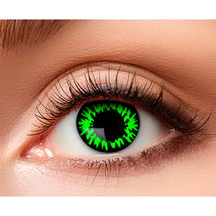 Lentilles de couleur blanc-vert Sang de poison 3Mnd