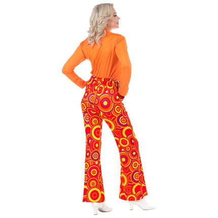 Pantalon Disco 70S Orange Ladies Bubbles