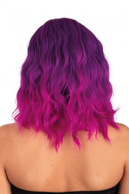 Perruque Alicia Half Long With Wave Purple to Pink