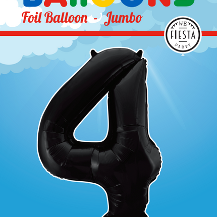 Ballon de baudruche Figure 4 Noir XL 86cm vide