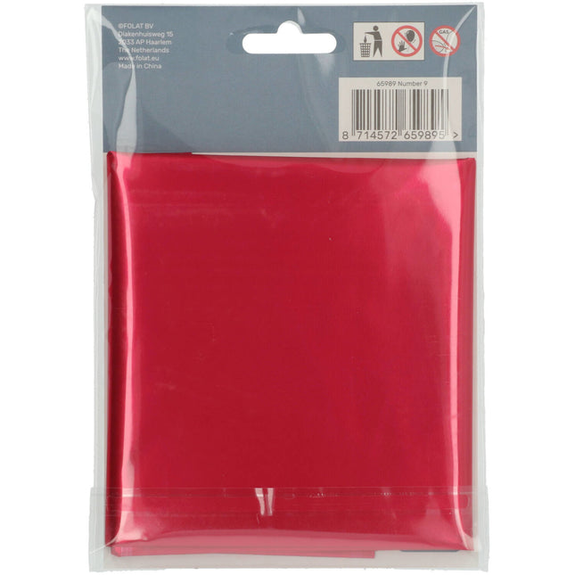 Ballon de baudruche Figure 9 Rouge mat XL 86cm vide