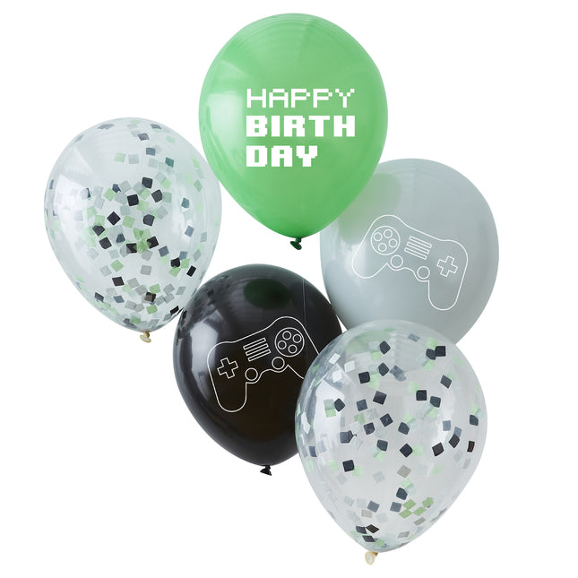 Ballons de jeu Happy Birthday 30cm 5pcs
