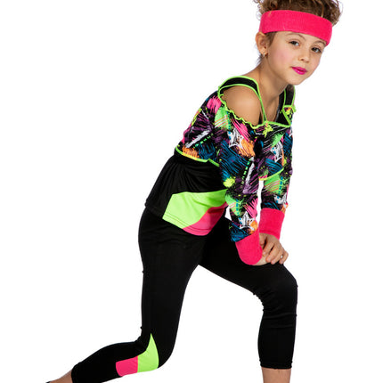 Combinaison de fitness pour enfant des années 80