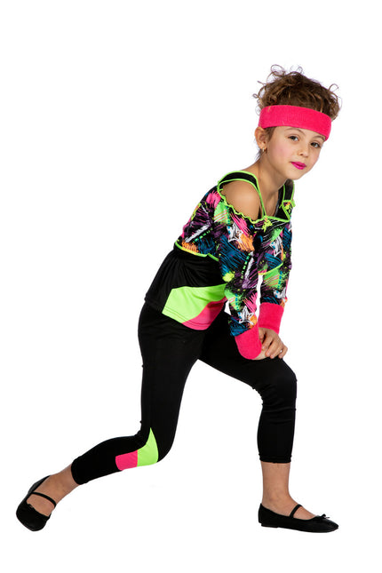 Combinaison de fitness pour enfant des années 80