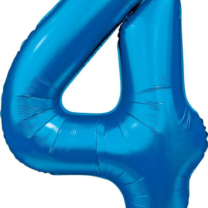 Ballon à figures bleu 4 ans brillant 86cm