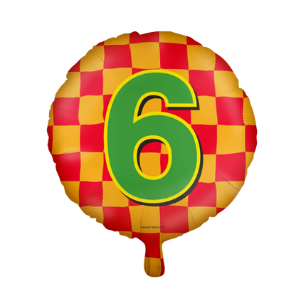 Ballon à l'hélium 6 ans coloré vide 46cm