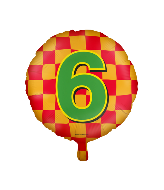 Ballon à l'hélium 6 ans coloré vide 46cm