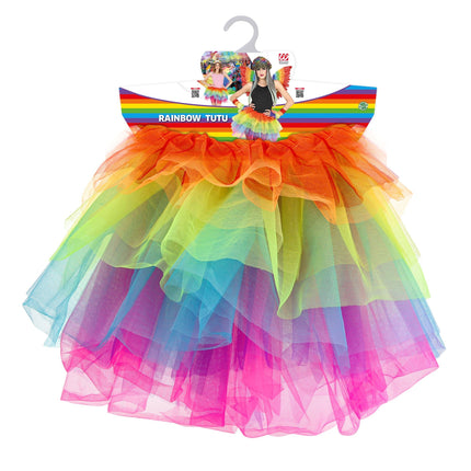 Tutu arc-en-ciel pour dames 45cm