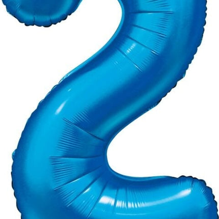 Ballon à figures bleu 2 ans brillant 86cm