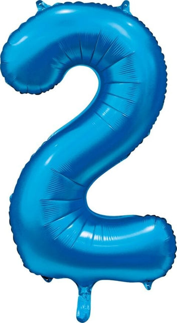 Ballon à figures bleu 2 ans brillant 86cm