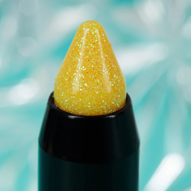 Crayons de couleur iridescents pour le corps Moon Glitter Yellow 3.2g