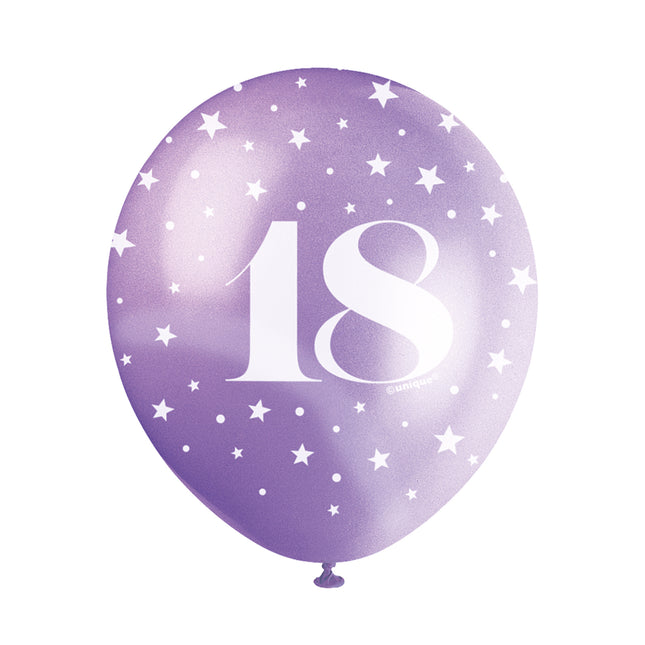 Ballons 18 ans Confetti 30cm 5pcs