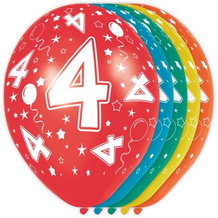 Ballons 4 ans Décoration 30cm 5pcs