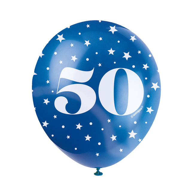 Ballons 50 ans Confetti 30cm 5pcs