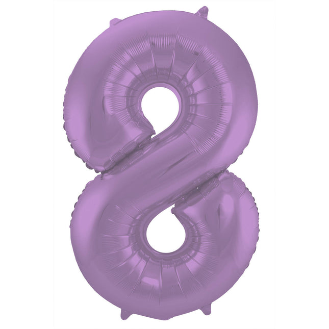 Ballon de baudruche Figure 8 Matt Purple XL 86cm vide