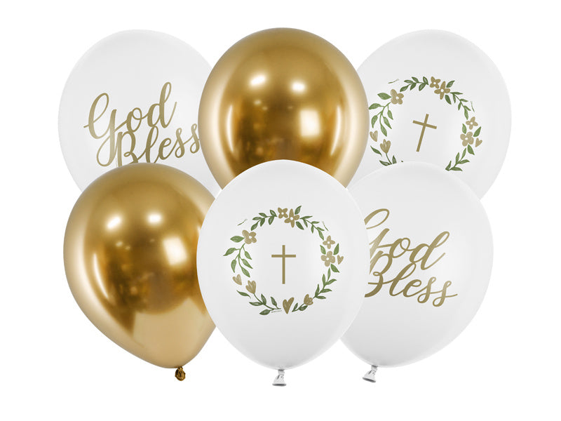 Ballons God Bless Mix 30cm 6pcs