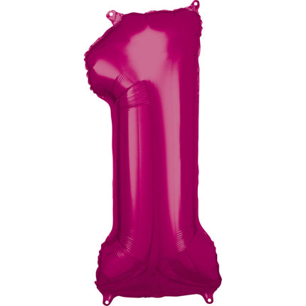 Ballon de baudruche Figure 1 Fuchsia 86cm vide